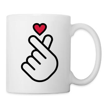 Miniheart Fingerherz - transparent - red heart - Tasse - Weiß - Rechts