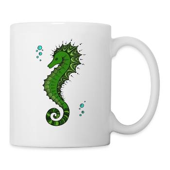 Couleur de l'hippocampe Mandala - Mug blanc - blanc - Droite