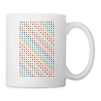 Conception de points colorés - Mug blanc - blanc - Droite