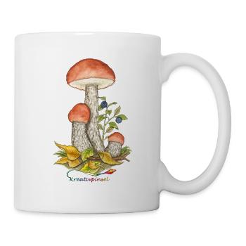 Heide-Rotkappe - Tasse - Weiß - Rechts