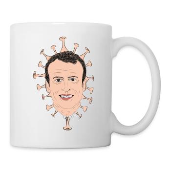 Emmanuel Macron coronavirus COVID-19 Mask - Mug - white - Right