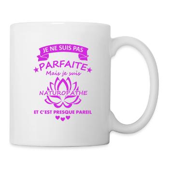 je ne suis pas parfaite naturopathe - Mug blanc - blanc - Droite