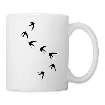 Oiseaux en vol - Mug blanc - blanc - Droite