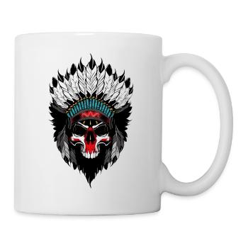 crâne indien - Mug blanc - blanc - Droite