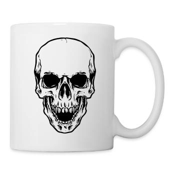 Skull Head - Tasse - Weiß - Rechts