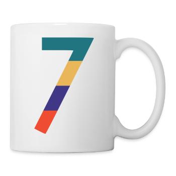 Die Zahl 7 - Tasse - Weiß - Rechts