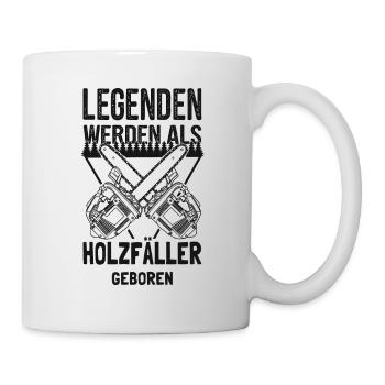 Legenden Holzfäller Waldmensch - Tasse - Weiß - Rechts