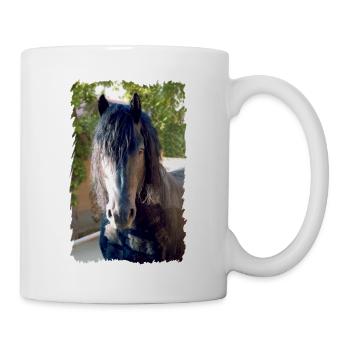 Friesenpferd - Tasse - Weiß - Rechts