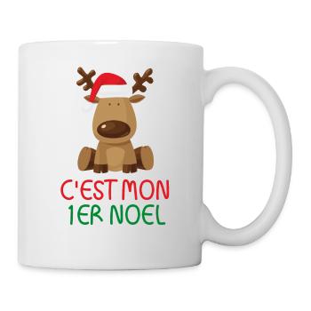 bébé premier noel bébé renne body bébé cadeau noel - Mug blanc - blanc - Droite
