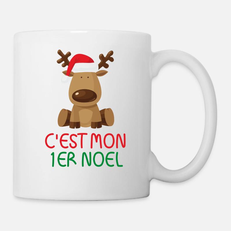 bébé premier noel bébé renne body bébé cadeau noel - Mug blanc - blanc