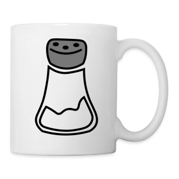 Geschenkidee Salzstreuer - Salz und Pfeffer - Tasse - Weiß - Rechts
