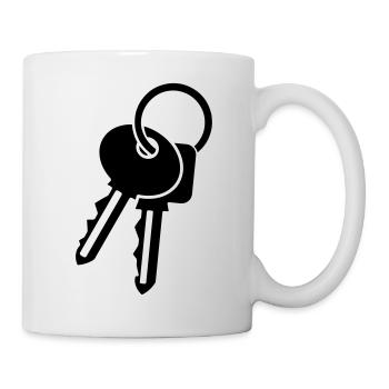 Porte-clés - clé - idée cadeau - Mug blanc - blanc - Droite