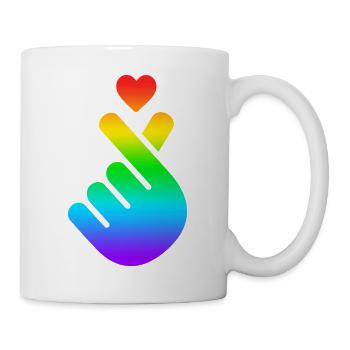 K Pop Coeur, Corée, K-Pop, Musique, Symbole, Gay Pride - Mug blanc - blanc - Droite
