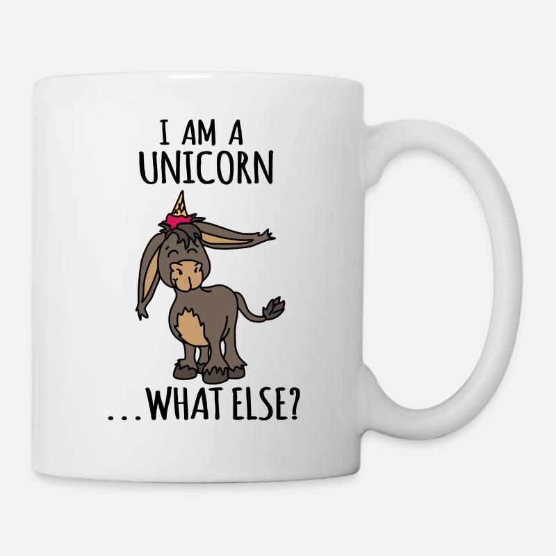 je suis une licorne / licorne / Licorne - Mug blanc - blanc