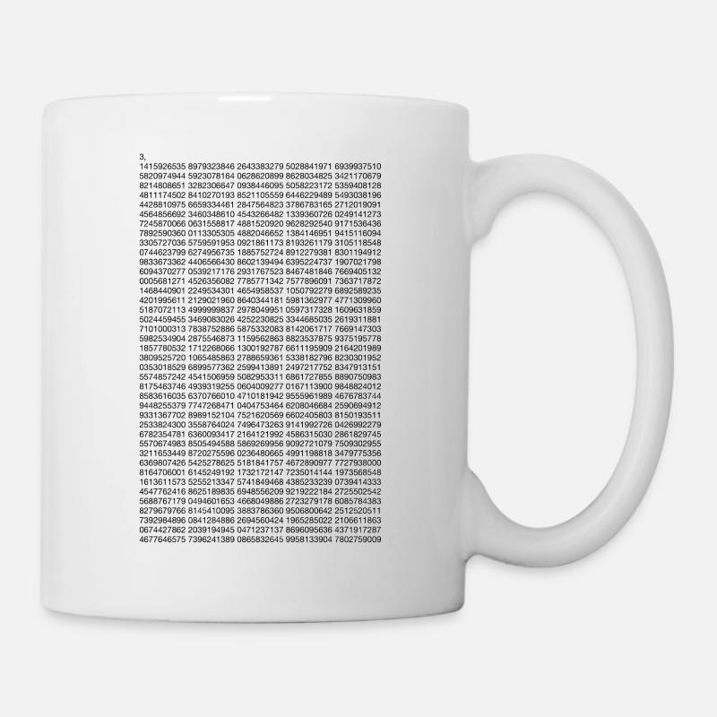 Pi à 2000 décimales - Mug blanc - blanc