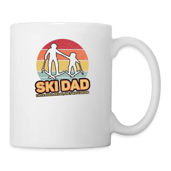 Ski Dad Father Skiing Dad Vintage Retro - Mug - white - Right
