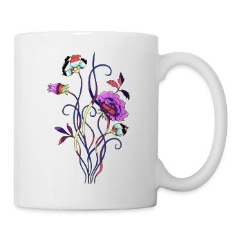 Fleurs - Mug blanc - blanc - Droite
