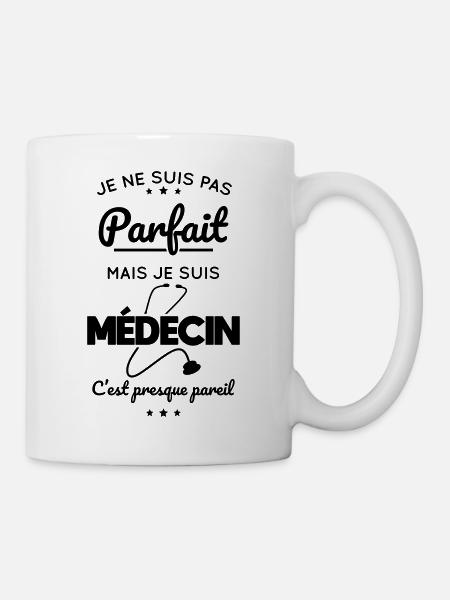 Je ne suis pas parfait mais je suis médecin - Mug blanc - blanc