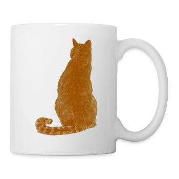 Blonde Katze - Tasse - Weiß - Rechts