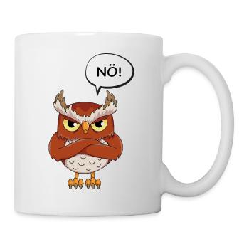 Statement Eule Tier Fans lustiger Vogel Geschenk - Tasse - Weiß - Rechts