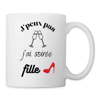 J'peux pas j'ai soirée fille - Mug blanc - blanc - Droite