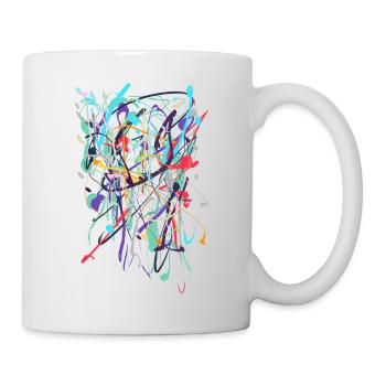 abstrakt - Tasse - Weiß - Rechts