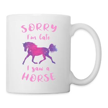 Pferdefan Pferd Reiten Mädchen Reiterhof Geschenk - Tasse - Weiß - Rechts