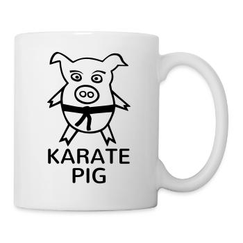 Karate Pig Martial Arts Karateka - Mug - white - Right