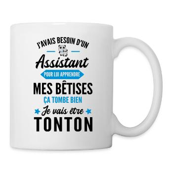 Assistant / je vais être Tonton / futur Tonton - Mug blanc - blanc - Droite
