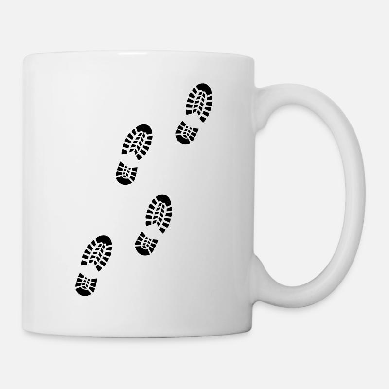shoes footprints - Mug - white