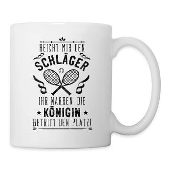 Witziger Tennistrainerin Spruch, Tennis Geschenk - Tasse - Weiß - Rechts