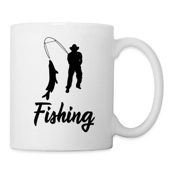 Pêche pêche pêche - Mug blanc - blanc - Droite
