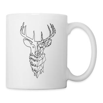 half geometric deer - Mug - white - Right