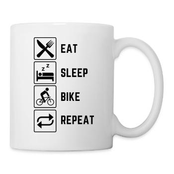 Mountainbike MTB Bike Spruch Radfahrer Fahrrad - Tasse - Weiß - Rechts