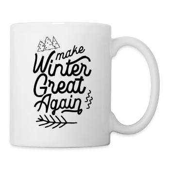 Winter Saying Cold Snow Winter Holiday - Mug - white - Right