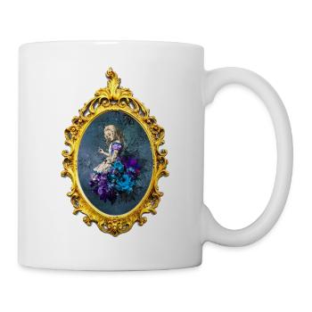 Alice in Wonderland with Vintage Gold Frame - Mug - white - Right