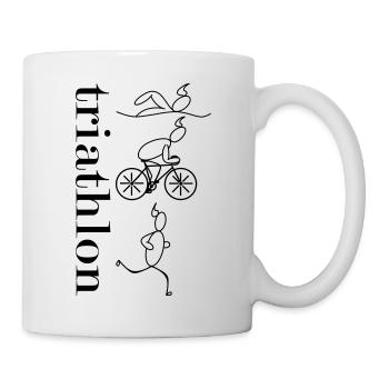 Triathlon - vertikal - Tasse - Weiß - Rechts