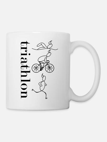 Triathlon - vertical - Mug - white
