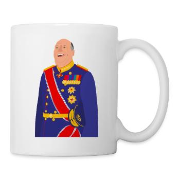 «Sa Majesté le Roi Harald V» - Mug blanc - blanc - Droite