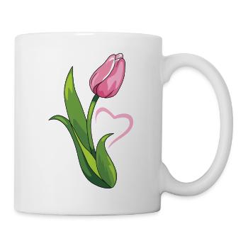 Pink tulip - Mug - white - Right