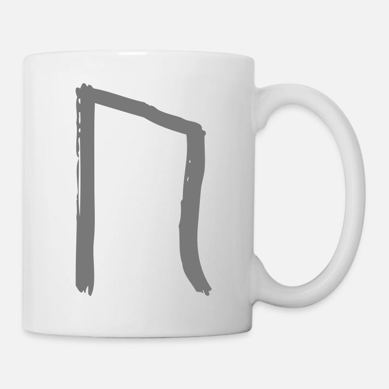 Symbol Wikinger Rune grau - Tasse - Weiß