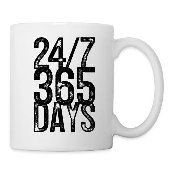 24/7 WORKAHOLIC TRAVAILTIER HAMSTER ROUE - Mug blanc - blanc - Droite