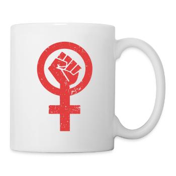 Feminismus Symbol Feministin Emanzipation - Tasse - Weiß - Rechts