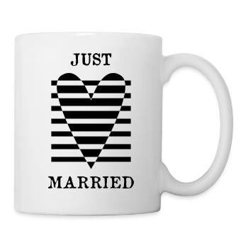JUST MARRIED. ES LEBE DIE EHE. VALENTINSTAG - Tasse - Weiß - Rechts