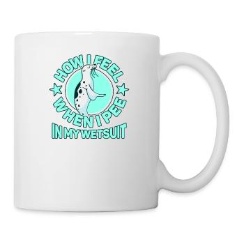 Taucher Sporttaucher Tauchen Schnorchler Geschenk - Tasse - Weiß - Rechts
