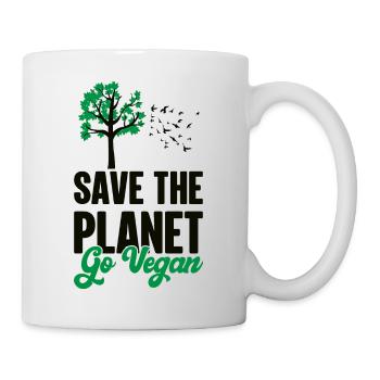 Save the Planet - go Vegan - Mug blanc - blanc - Droite