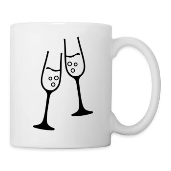 sparkling wine glass - Mug - white - Right