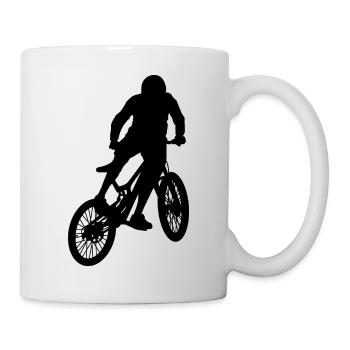 Downhill Mountainbike, Cross Mountainbiker BMX MTB - Tasse - Weiß - Rechts