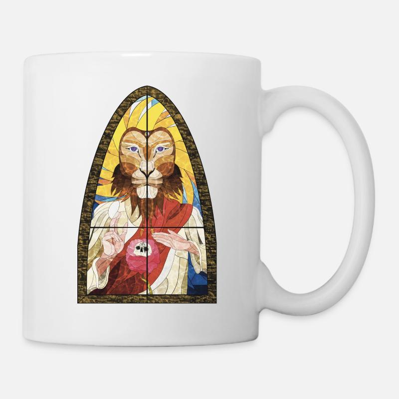 Ondoyance - Lion stained glass windows - Mug - white