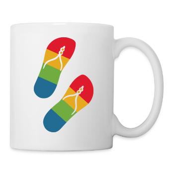 rainbow slippers - Mug - white - Right
